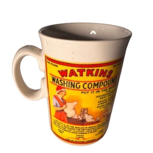 Vintage Watkins 1992 Coffee Mugs, Egyptian Tale, Tooth Powder, Washing Compound - Picture 8 of 14